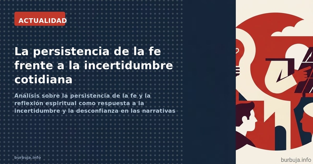 Análisis sobre la persistencia de la fe y la reflexión espiritual como respuesta a la incertidumbre y la desconfianza en las 