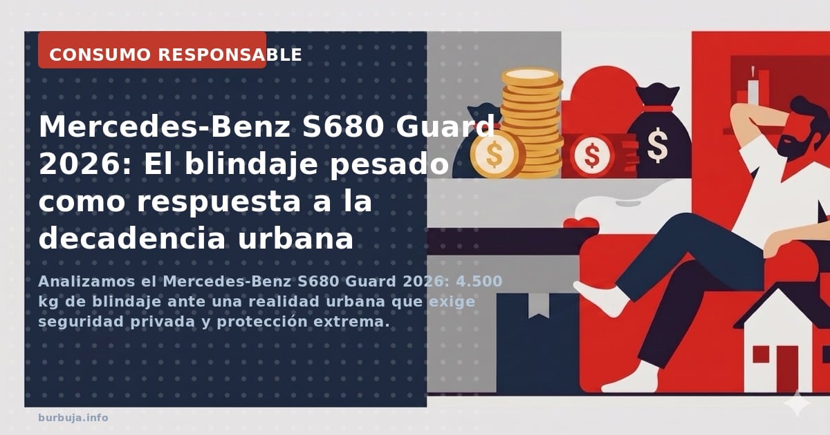 Analizamos el Mercedes-Benz S680 Guard 2026: 4.500 kg de blindaje ante una realidad urbana que exige seguridad privada y prot