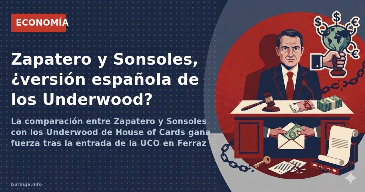 La comparación entre Zapatero y Sonsoles con los Underwood de House of Cards gana fuerza tras la entrada de la UCO en Ferraz 