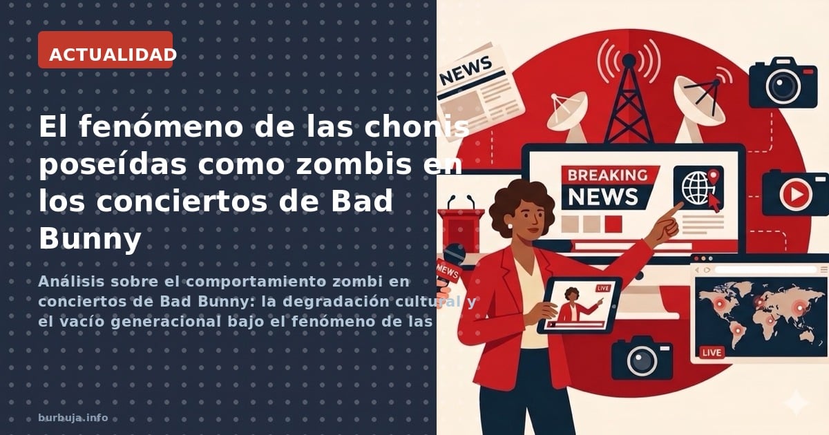 Chonis zombis en el concierto de Bad Bunny: vídeo viral desata debate sobre decadencia cultural, reguetón y choque generacion