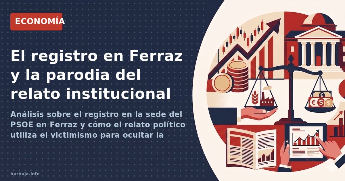 Análisis sobre el registro en la sede del PSOE en Ferraz y cómo el relato político utiliza el victimismo para ocultar la real