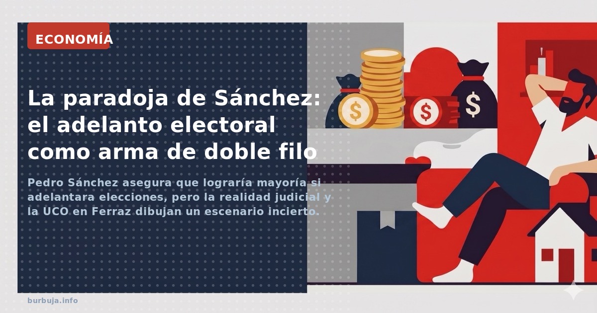 Pedro Sánchez asegura que ganaría con mayoría si adelanta elecciones. Análisis del cinismo político, el voto cautivo y la est
