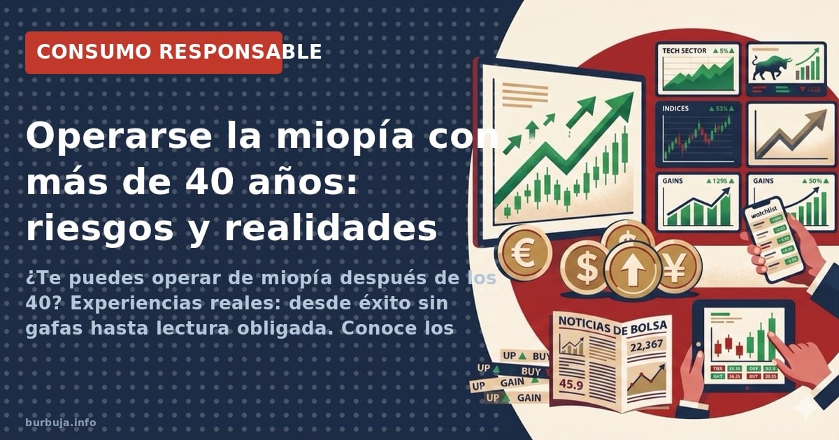 ¿Te puedes operar de miopía después de los 40? Experiencias reales: desde éxito sin gafas hasta lectura obligada. Conoce los 
