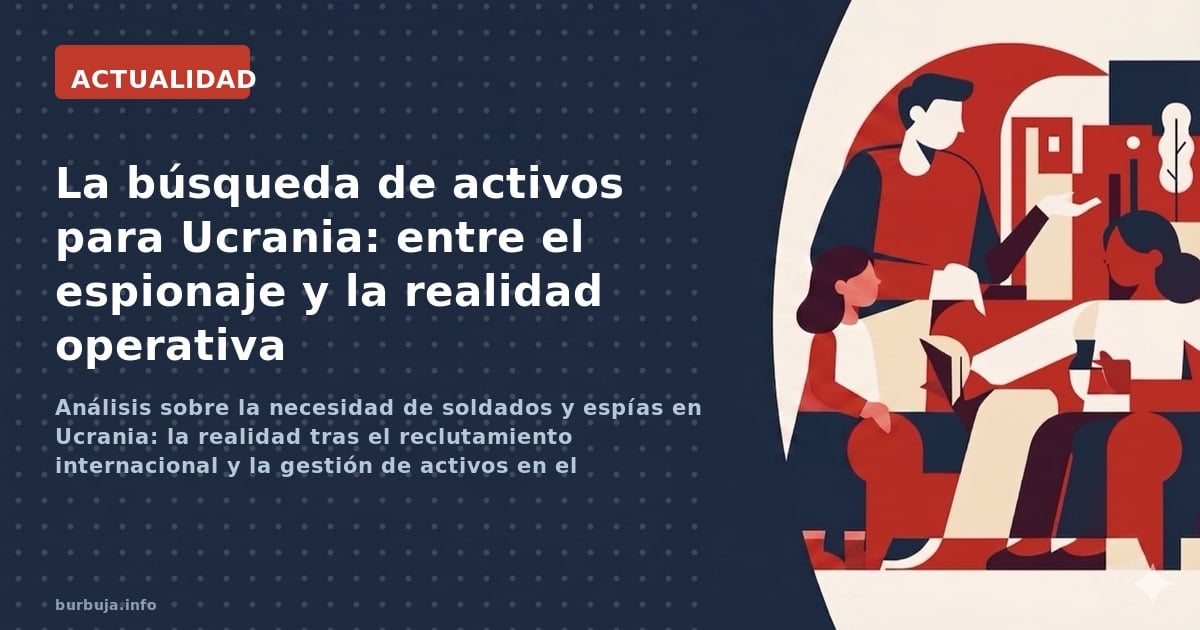 Análisis sobre la necesidad de soldados y espías en Ucrania: la realidad tras el reclutamiento internacional y la gestión de 