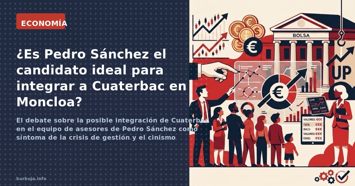El debate sobre la posible integración de Cuaterbac en el equipo de asesores de Pedro Sánchez como síntoma de la crisis de ge
