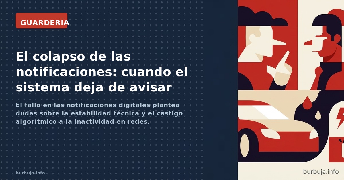 El fallo en las notificaciones digitales plantea dudas sobre la estabilidad técnica y el castigo algorítmico a la inactividad
