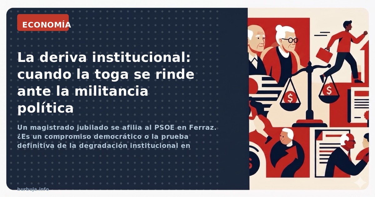 Un magistrado jubilado se afilia al PSOE en Ferraz. ¿Es un compromiso democrático o la prueba definitiva de la degradación in