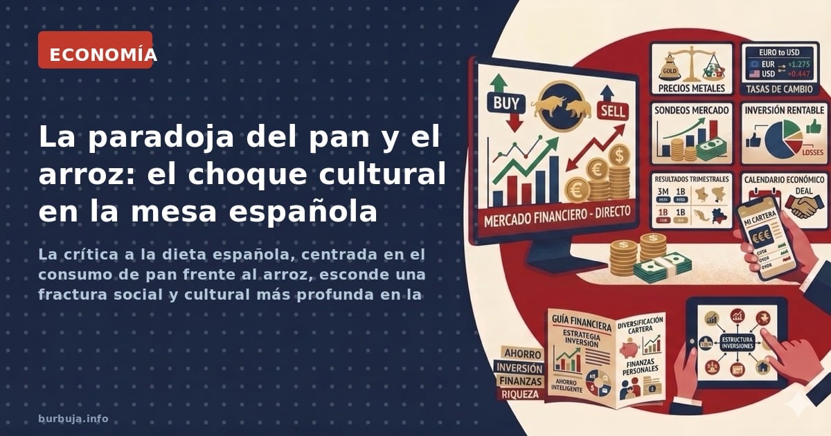 Análisis económico sobre el consumo de pan y arroz en España. ¿Es la dieta un reflejo de la precariedad o una mera cuestión d