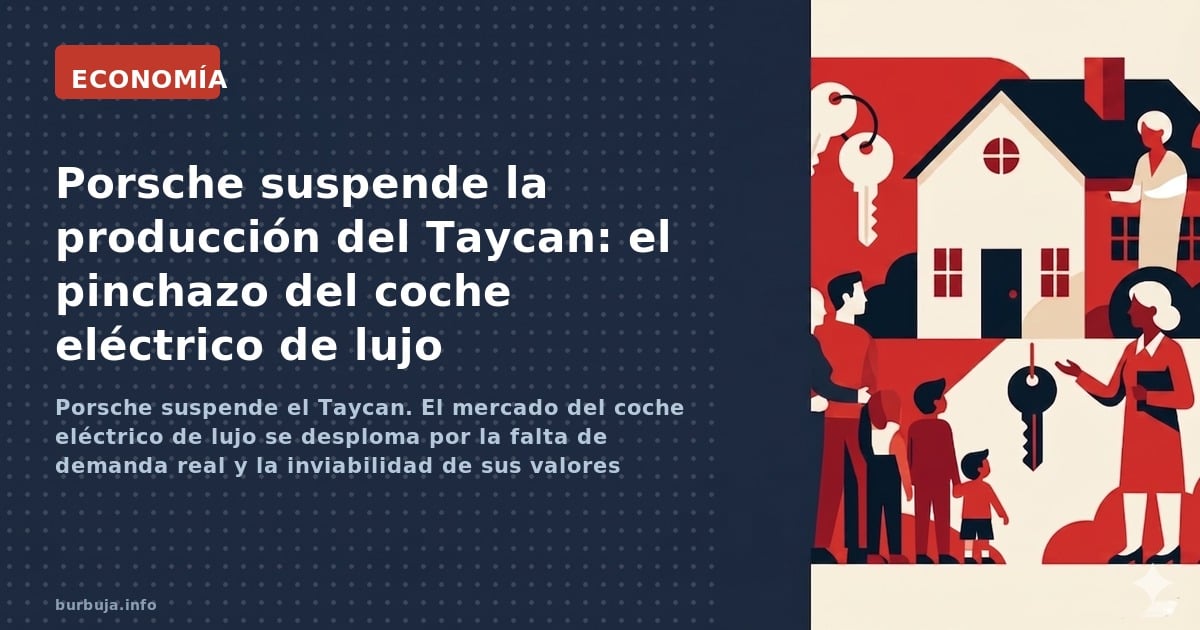 Porsche suspende el Taycan. El mercado del coche eléctrico de lujo se desploma por la falta de demanda real y la inviabilidad