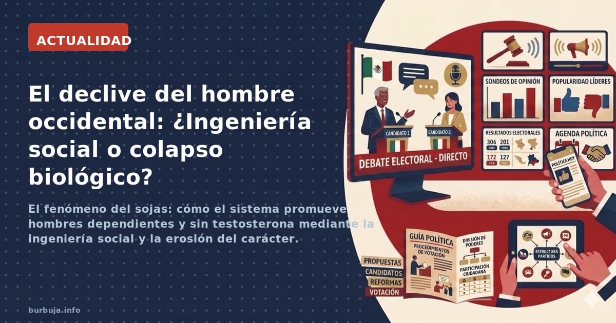 El fenómeno del sojas: cómo el sistema promueve hombres dependientes y sin testosterona mediante la ingeniería social y la er