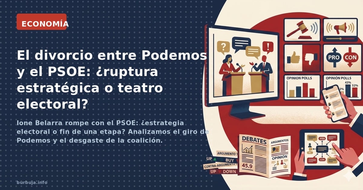 Ione Belarra rompe con el PSOE: ¿Táctica electoral o fin de ciclo? Analizamos la estrategia de Podemos tras años de gobierno 
