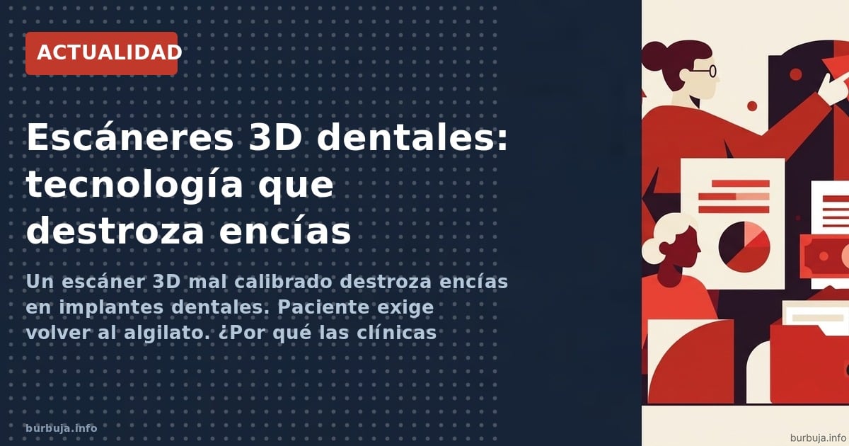 Un escáner 3D mal calibrado destroza encías en implantes dentales. Paciente exige volver al algilato. ¿Por qué las clínicas i