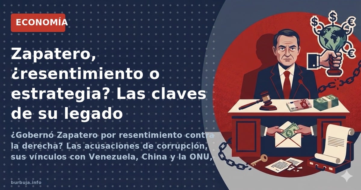 ¿Gobernó Zapatero por resentimiento contra la derecha? Las acusaciones de corrupción, sus vínculos con Venezuela, China y la 
