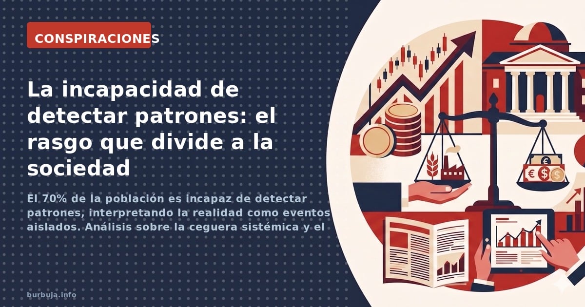 El 70% de la población no detecta patrones, según una teoría alternativa. ¿Apofenia o lucidez? Análisis del debate entre los 