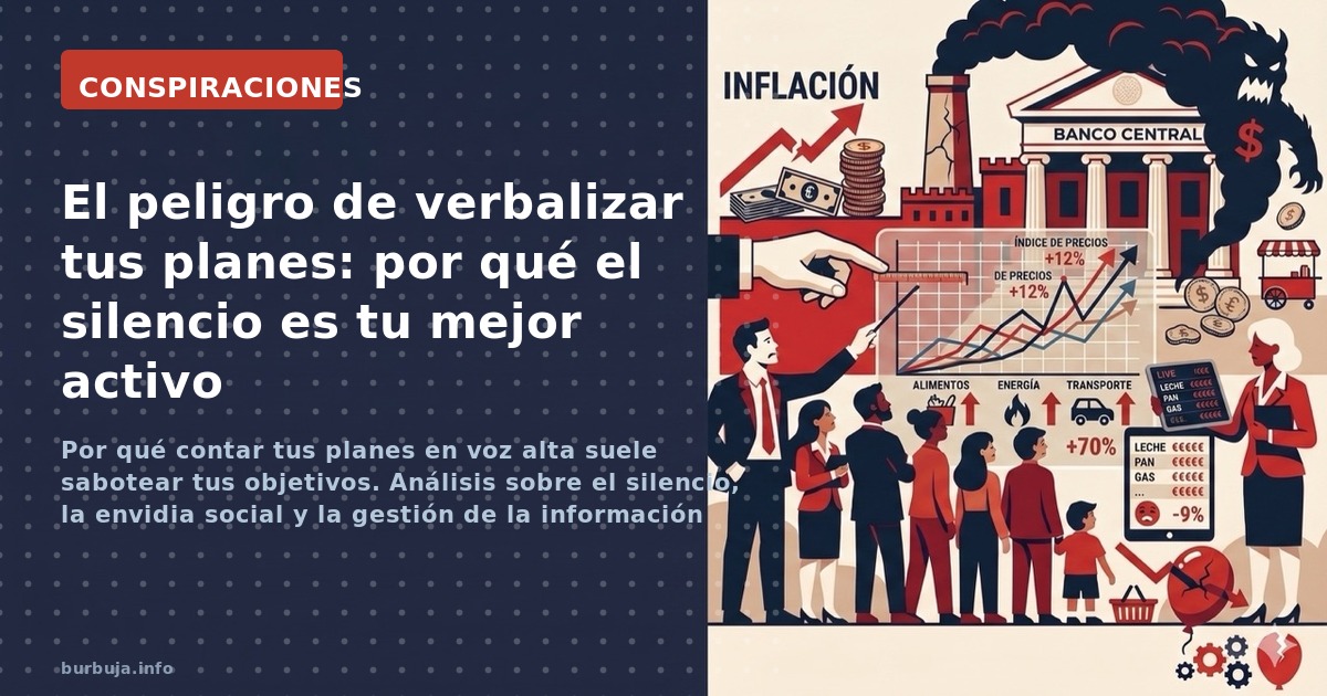 Por qué contar tus planes en voz alta suele sabotear tus objetivos. Análisis sobre el silencio, la envidia social y la gestió