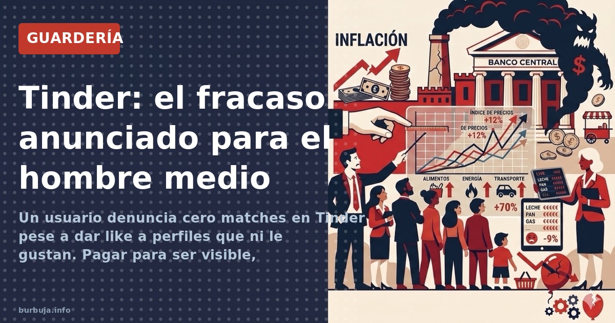 Un usuario denuncia cero matches en Tinder pese a dar like a perfiles que ni le gustan. Pagar para ser visible, alternativas 