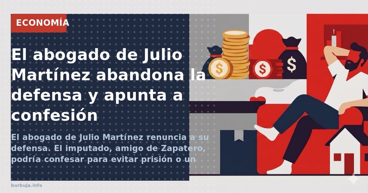 El abogado de Julio Martínez renuncia a su defensa. El imputado, amigo de Zapatero, podría confesar para evitar prisión o un 