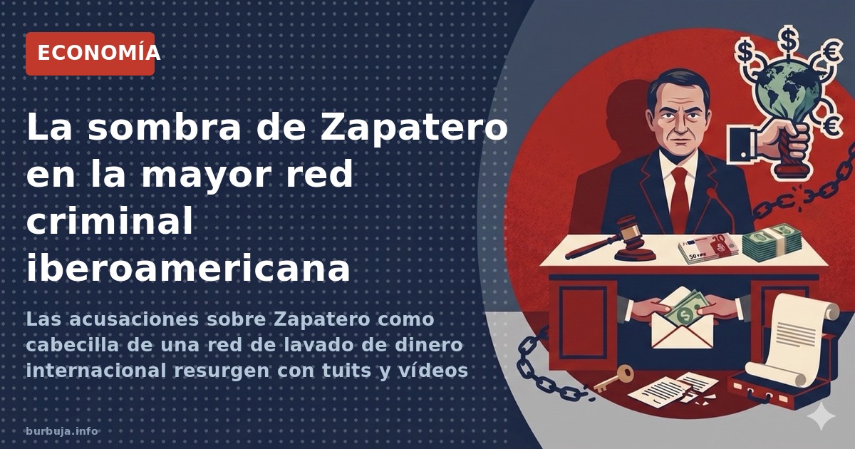 Las acusaciones sobre Zapatero como cabecilla de una red de lavado de dinero internacional resurgen con tuits y vídeos sin pr