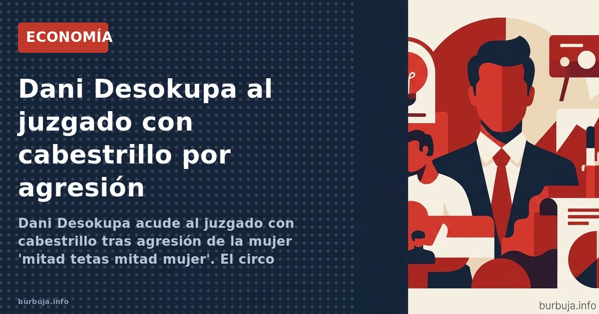 Dani Desokupa acude al juzgado con cabestrillo tras agresión de la mujer 'mitad tetas mitad mujer'. El circo mediático y judi
