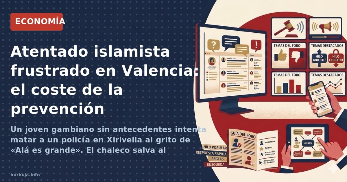 Un joven gambiano sin antecedentes intenta matar a un policía en Xirivella al grito de «Alá es grande». El chaleco salva al a
