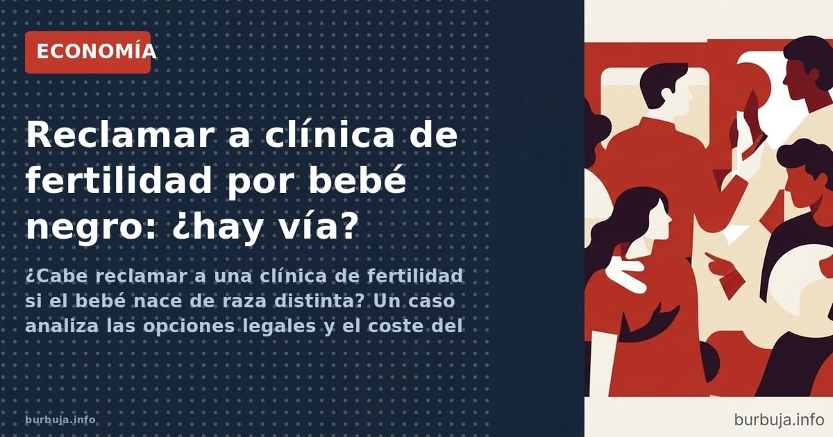 ¿Cabe reclamar a una clínica de fertilidad si el bebé nace de raza distinta? Un caso analiza las opciones legales y el coste 