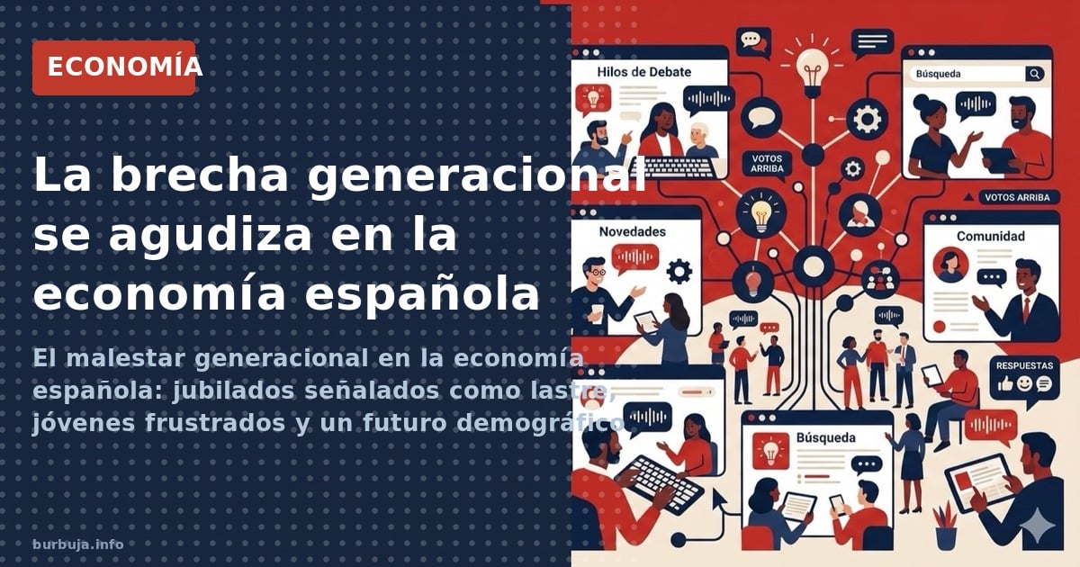 El malestar generacional en la economía española: jubilados señalados como lastre, jóvenes frustrados y un futuro demográfico