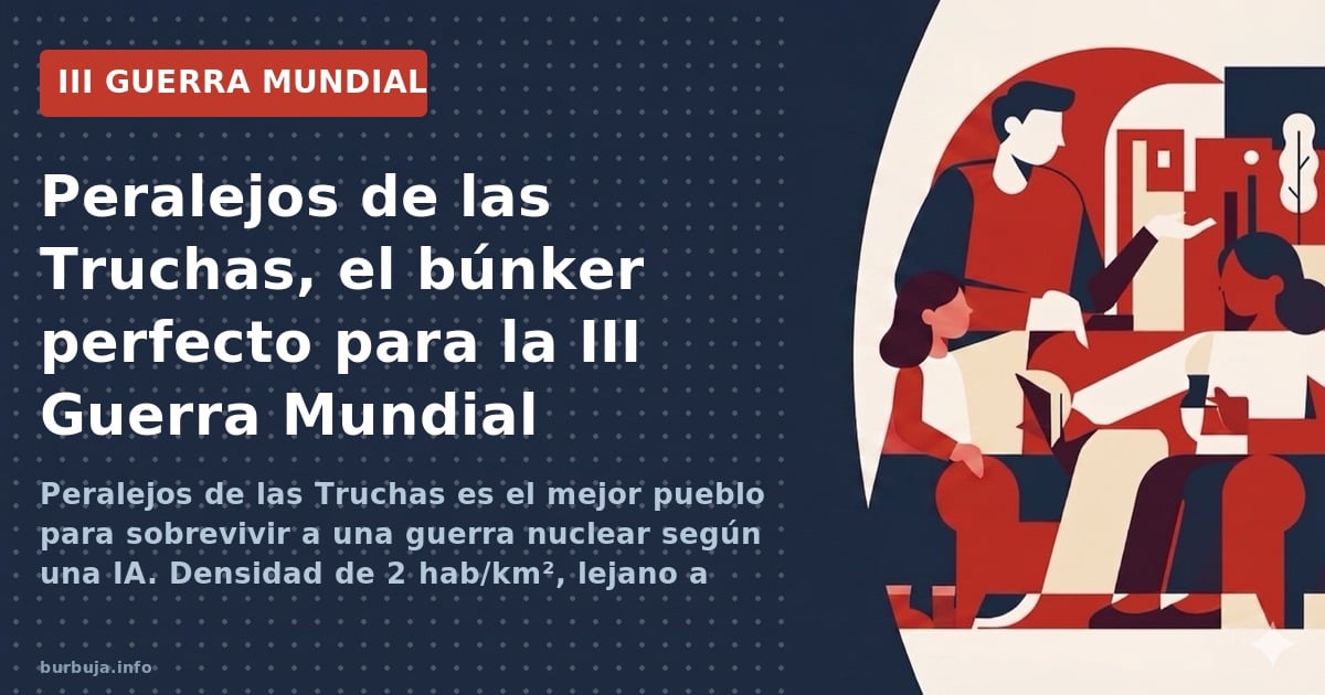 Peralejos de las Truchas es el mejor pueblo para sobrevivir a una guerra nuclear según una IA. Densidad de 2 hab/km², lejano 