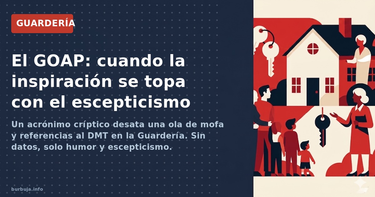 Un acrónimo críptico desata una ola de mofa y referencias al DMT en la Guardería. Sin datos, solo humor y escepticismo.