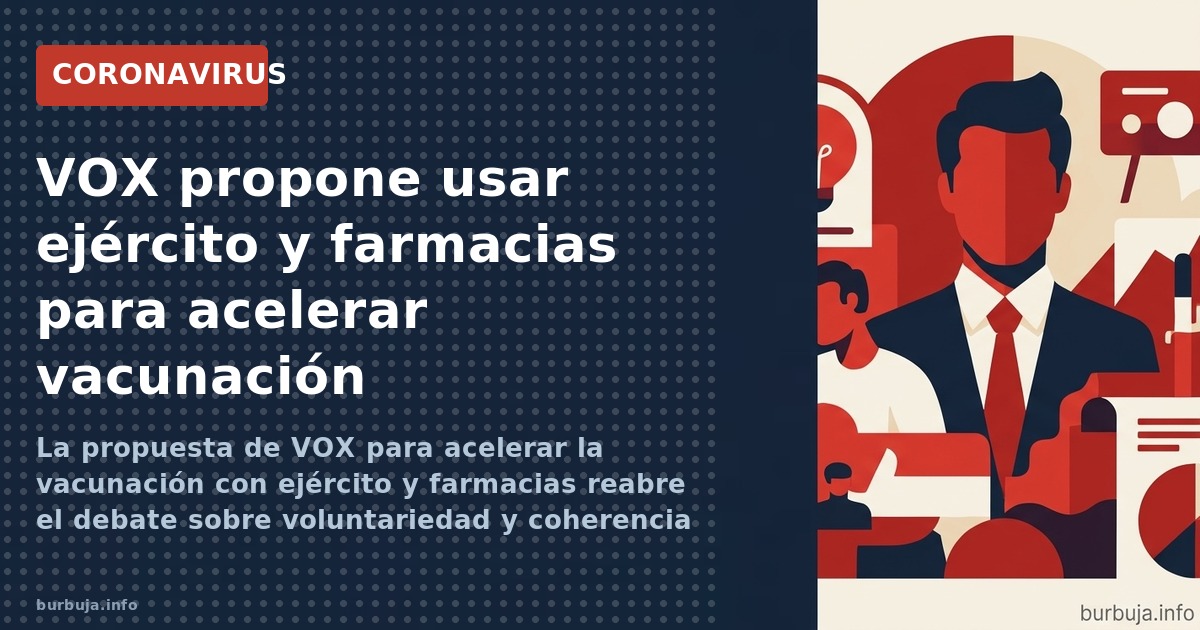 La propuesta de VOX para acelerar la vacunación con ejército y farmacias reabre el debate sobre voluntariedad y coherencia po