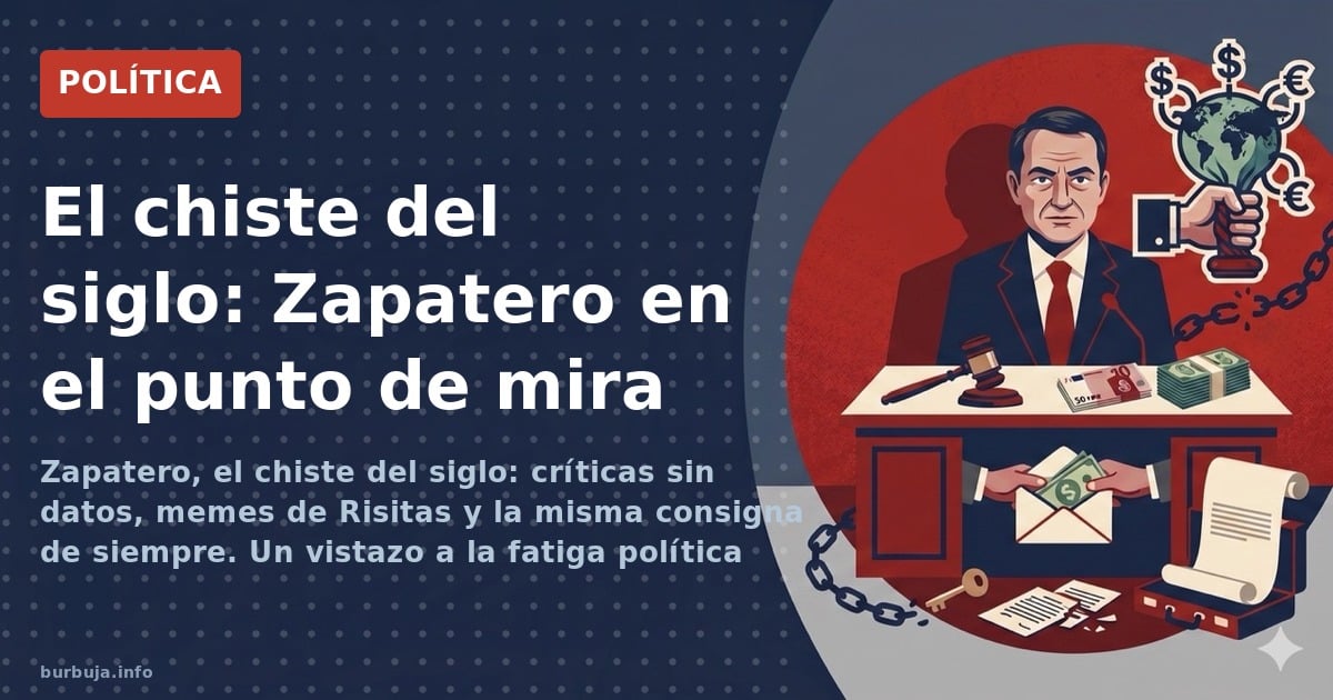Zapatero, el chiste del siglo: críticas sin datos, memes de Risitas y la misma consigna de siempre. Un vistazo a la fatiga po