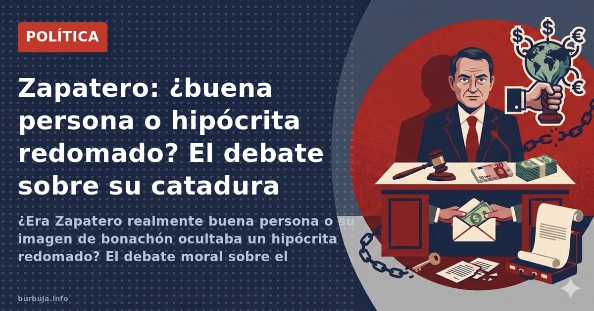 ¿Era Zapatero realmente buena persona o su imagen de bonachón ocultaba un hipócrita redomado? El debate moral sobre el expres