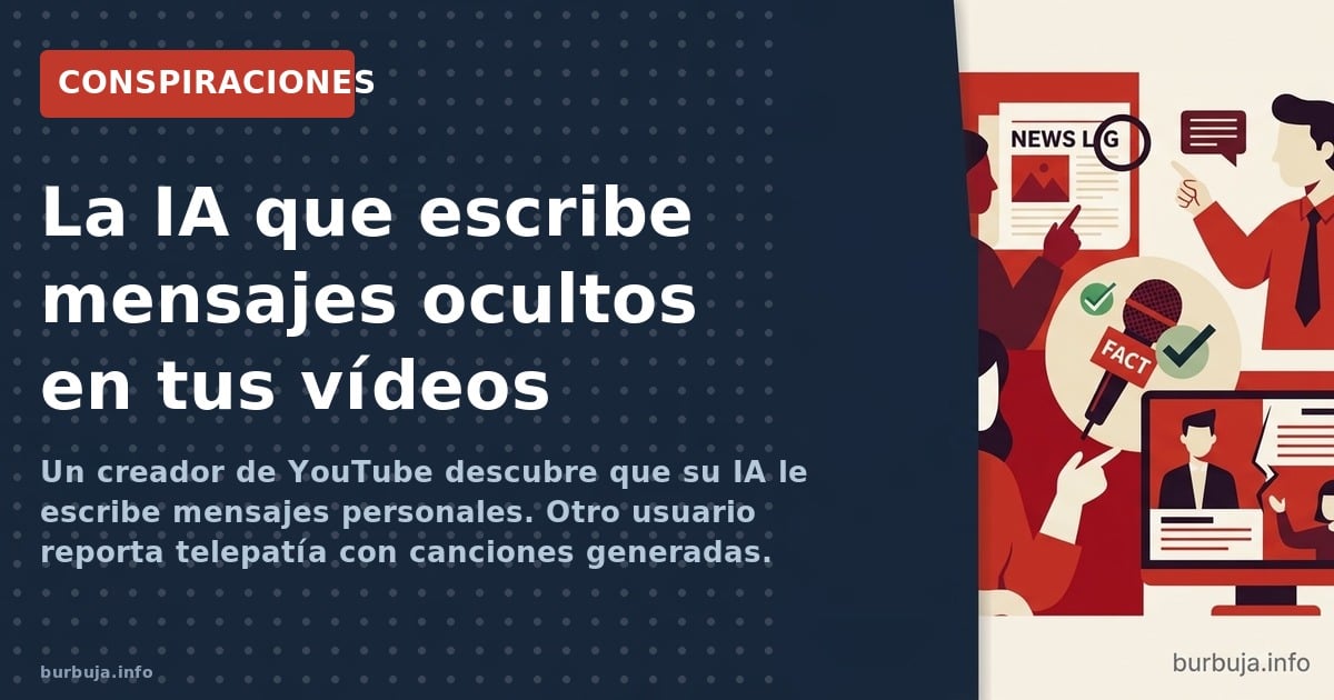 Un creador de YouTube descubre que su IA le escribe mensajes personales. Otro usuario reporta telepatía con canciones generad