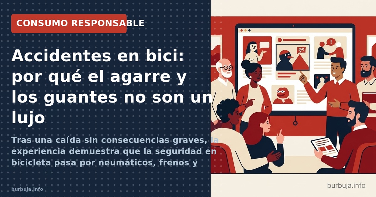Tras una caída sin consecuencias graves, la experiencia demuestra que la seguridad en bicicleta pasa por neumáticos, frenos y