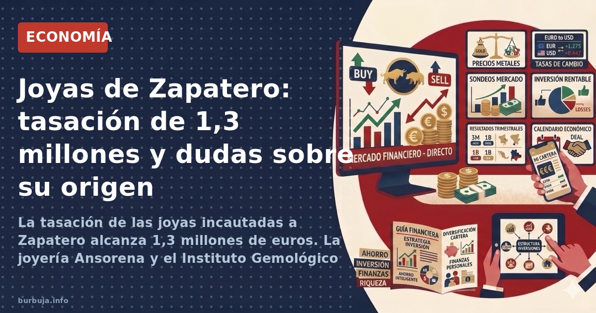 La tasación de las joyas incautadas a Zapatero alcanza 1,3 millones de euros. La joyería Ansorena y el Instituto Gemológico E