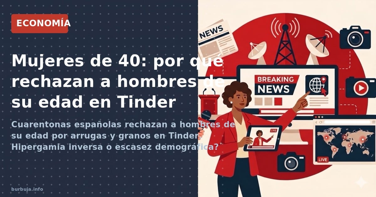 Cuarentonas españolas rechazan a hombres de su edad por arrugas y granos en Tinder. Hipergamia inversa o escasez demográfica?