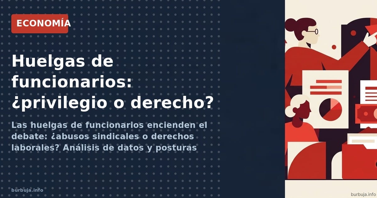 Las huelgas de funcionarios encienden el debate: ¿abusos sindicales o derechos laborales? Análisis de datos y posturas enfren