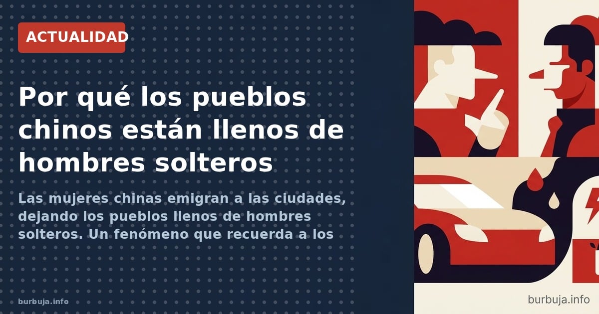 Las mujeres chinas emigran a las ciudades, dejando los pueblos llenos de hombres solteros. Un fenómeno que recuerda a los sol