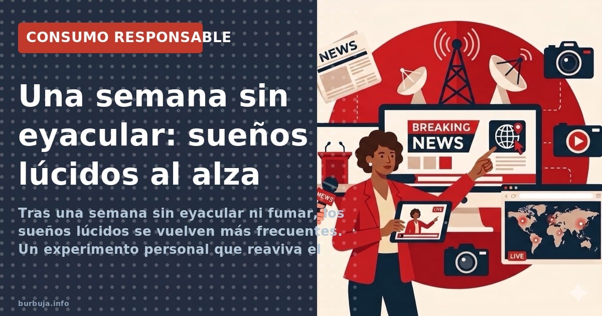Tras una semana sin eyacular ni fumar, los sueños lúcidos se vuelven más frecuentes. Un experimento personal que reaviva el d