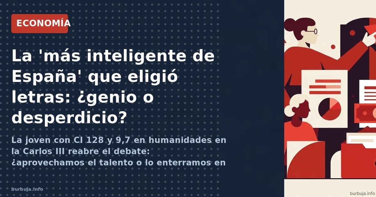 La joven con CI 128 y 9,7 en humanidades en la Carlos III reabre el debate: ¿aprovechamos el talento o lo enterramos en oposi