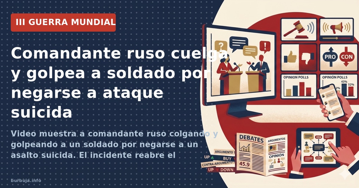 Video muestra a comandante ruso colgando y golpeando a un soldado por negarse a un asalto suicida. El incidente reabre el deb