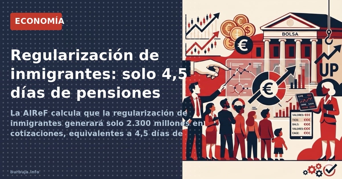 La AIReF calcula que la regularización de inmigrantes generará solo 2.300 millones en cotizaciones, equivalentes a 4,5 días d