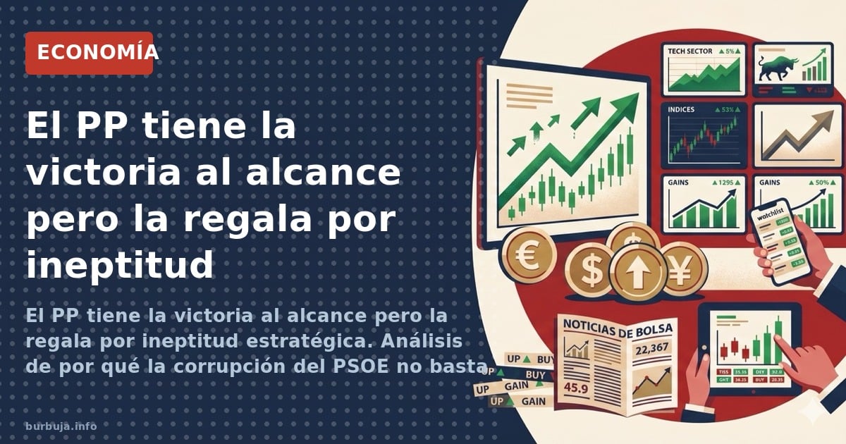 El PP tiene la victoria al alcance pero la regala por ineptitud estratégica. Análisis de por qué la corrupción del PSOE no ba
