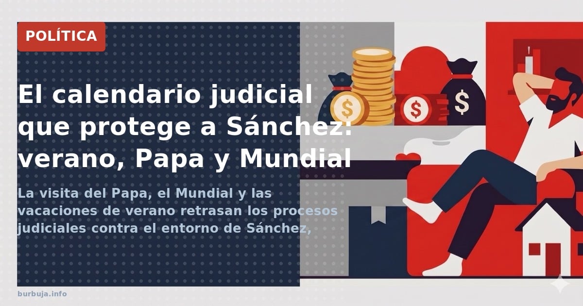 La visita del Papa, el Mundial y las vacaciones de verano retrasan los procesos judiciales contra el entorno de Sánchez, segú