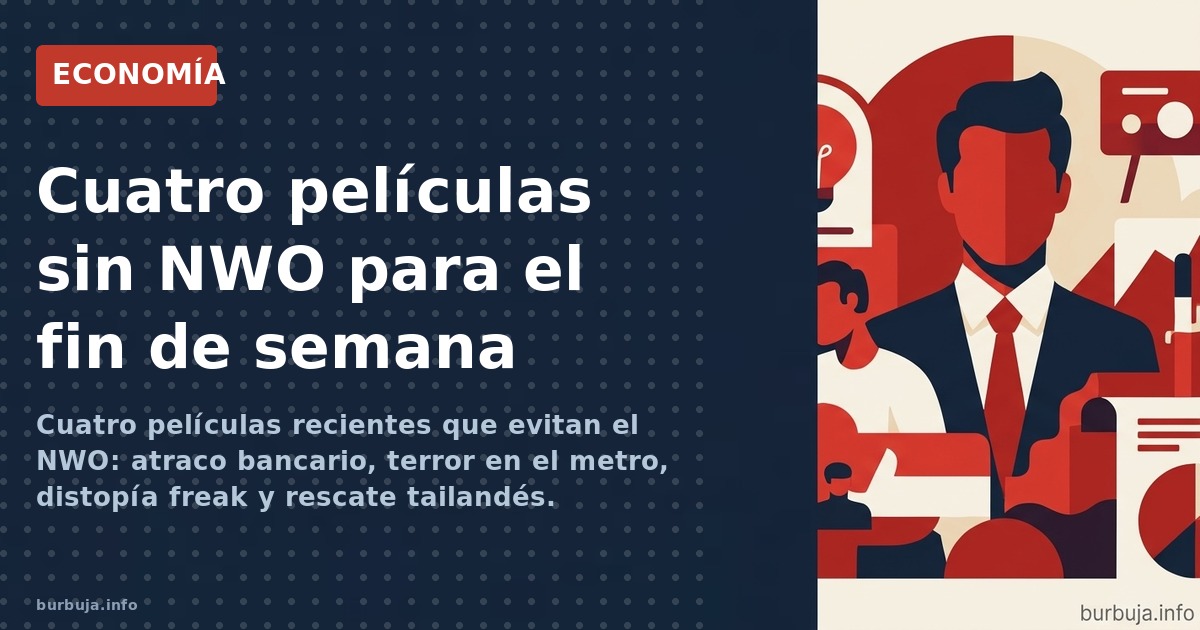 Cuatro películas recientes que evitan el NWO: atraco bancario, terror en el metro, distopía freak y rescate tailandés. Traile
