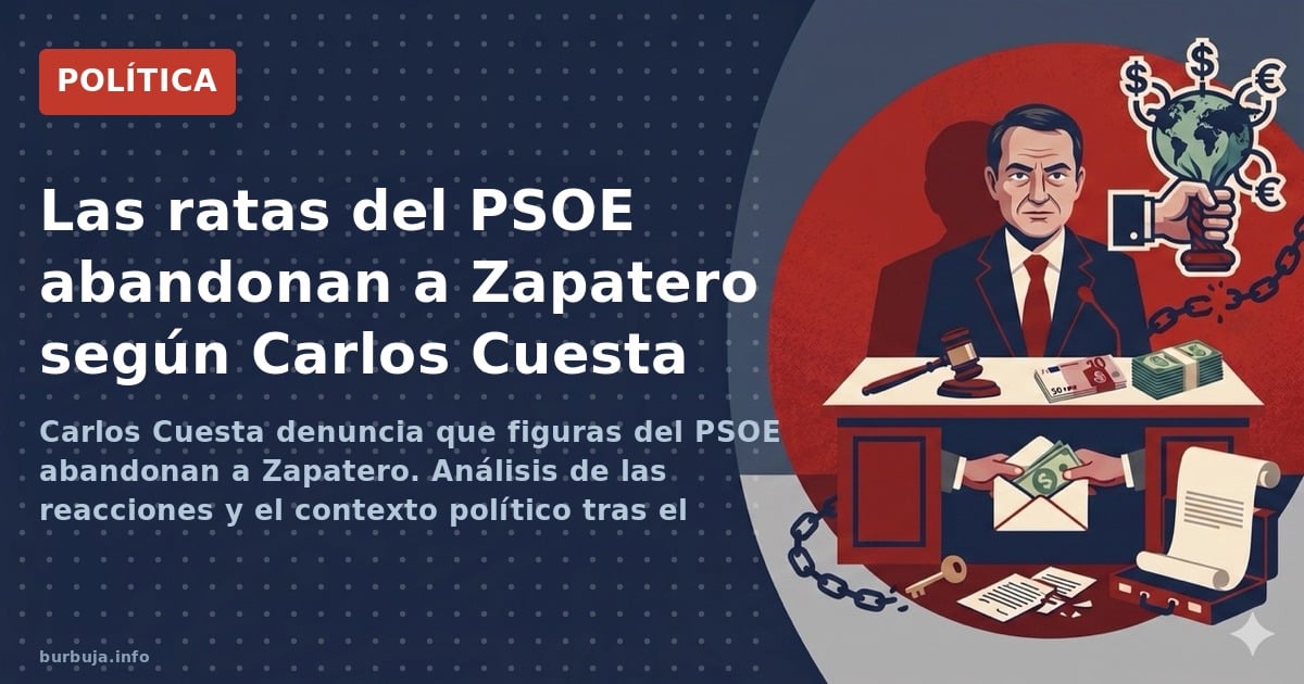 Tomás Gómez busca una insurrección contra la dirección del PSOE mientras Carlos Cuesta revela una trama de lavado de dinero q