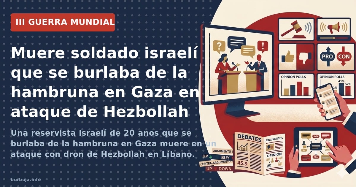 Una reservista israelí de 20 años que se burlaba de la hambruna en Gaza muere en un ataque con dron de Hezbollah en Líbano. D