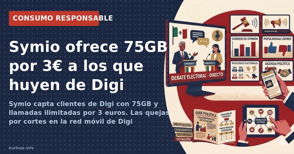 Symio capta clientes de Digi con 75GB y llamadas ilimitadas por 3 euros. Las quejas por cortes en la red móvil de Digi alimen
