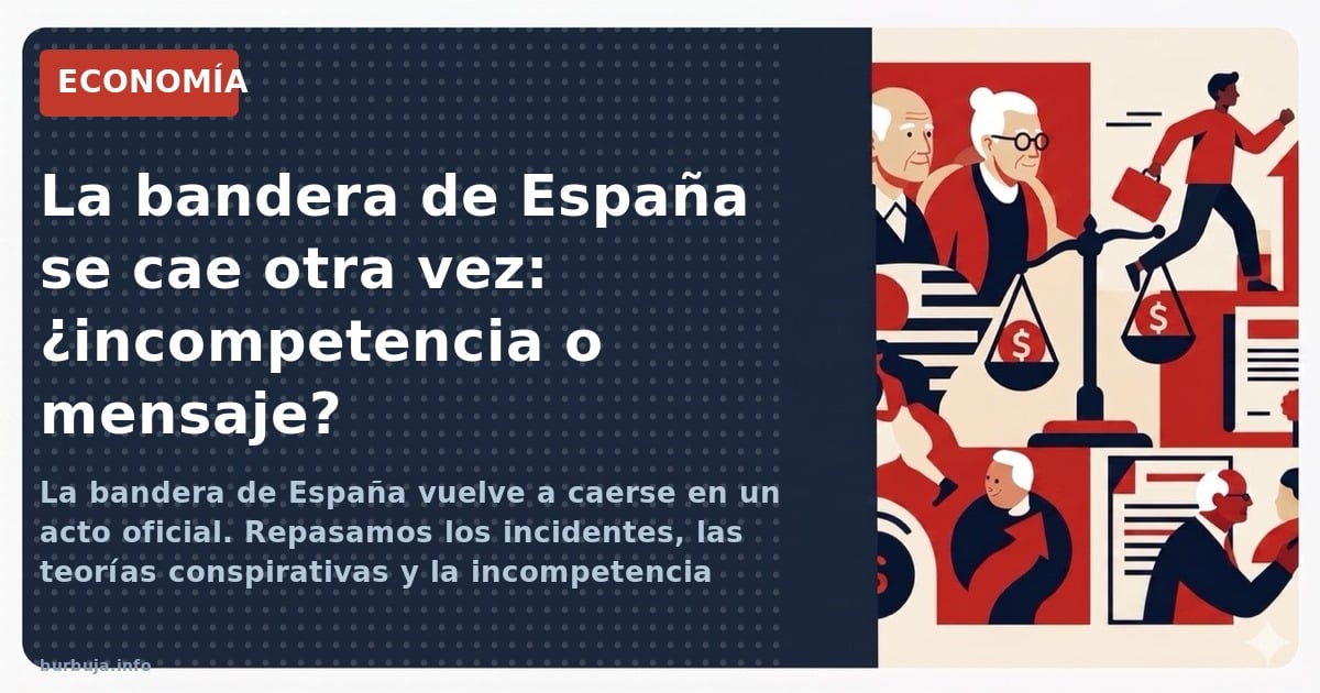 La bandera de España cayó al suelo durante el izado del Día de las Fuerzas Armadas en Vigo ante los Reyes. Fallo mecánico o s