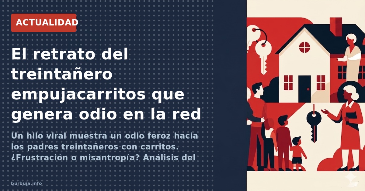 Un hilo viral muestra un odio feroz hacia los padres treintañeros con carritos. ¿Frustración o misantropía? Análisis del fenó