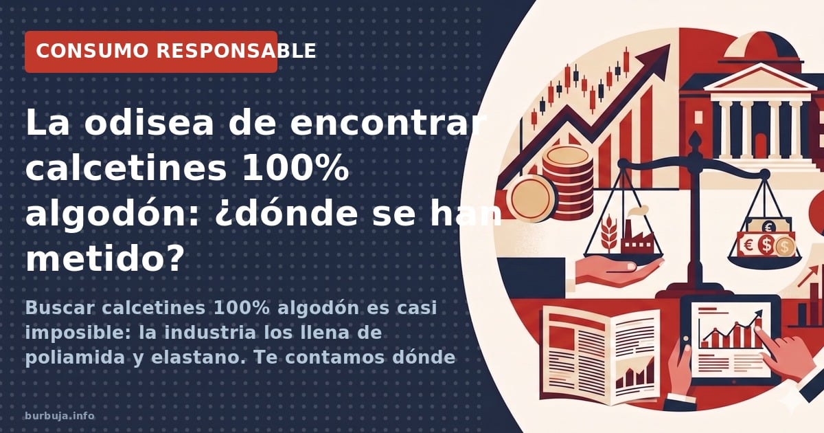 Buscar calcetines 100% algodón es casi imposible: la industria los llena de poliamida y elastano. Te contamos dónde encontrar